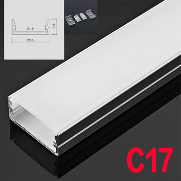 C17 5 Sets 50cm U Shape LED Aluminum Channel System With Diffuse Cover End Caps Aluminum Profile for LED Bar Lights