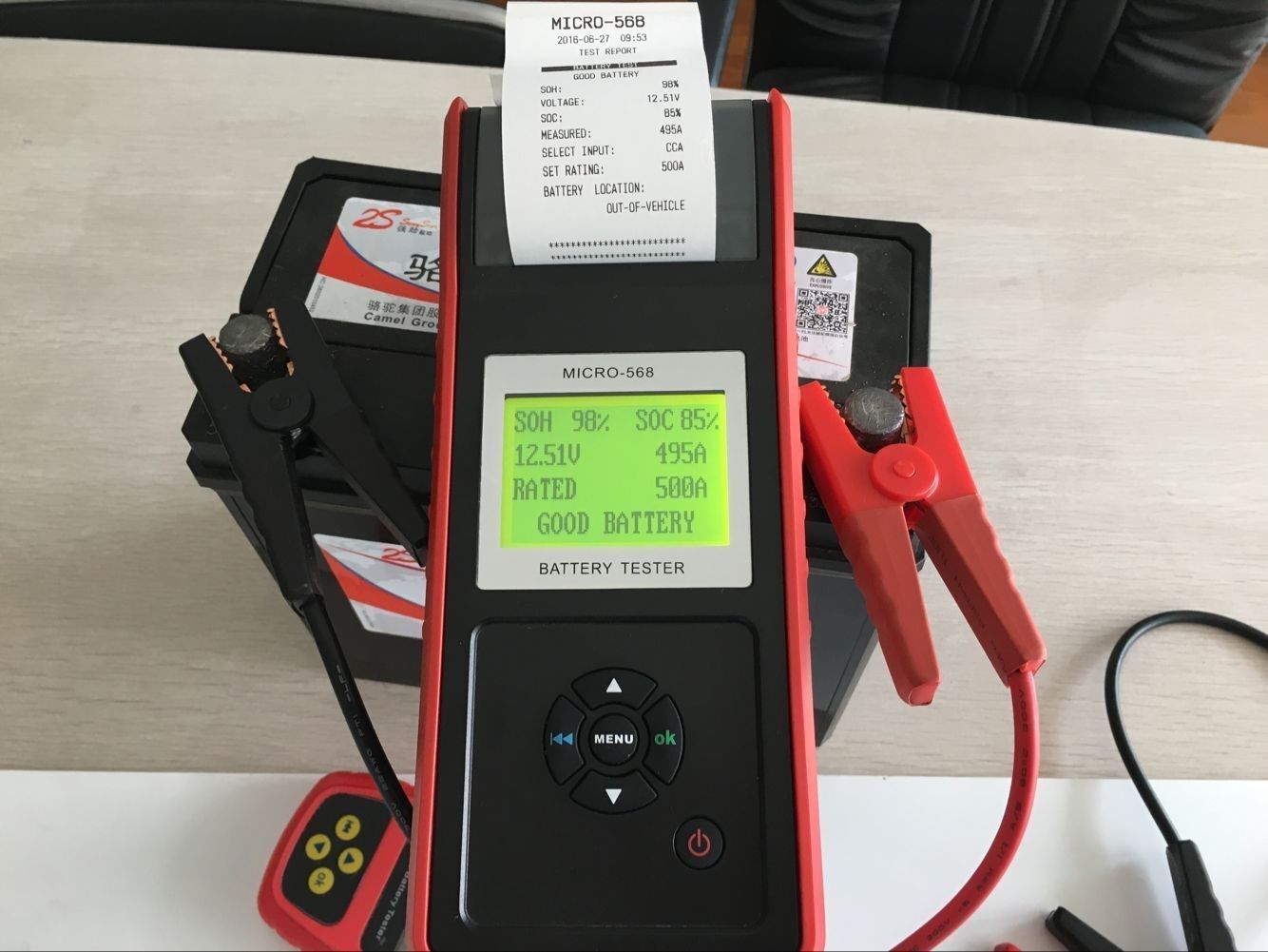 Printing paper to car battery tester BST-760 / MICRO-568