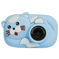 Christmas Gift Children 2600W HD Digital Camera Cute Cartoon Bear Shape 2.4 Inches IPS Screen Mini Camera Toy Gift For Kids