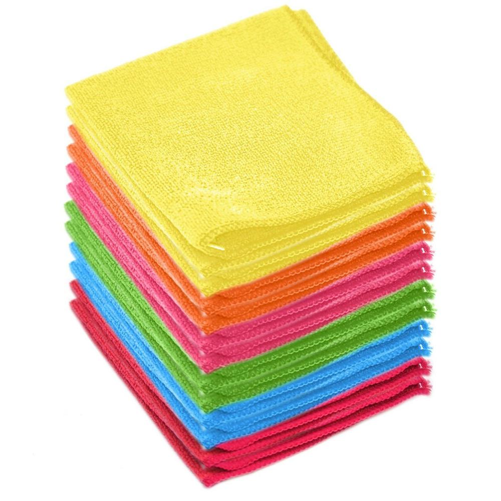 MONGKA Microfiber Cleaning Cloth Towel Absorbent No Scratch Polishing Detailing Rags.11.5x11.5inches