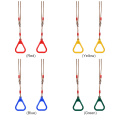 Children Plastic Trapeze Swing Bar with Plastic Gym Rings for Outdoor Fitness Toy Swing Rope Seat Garden Toy Swings