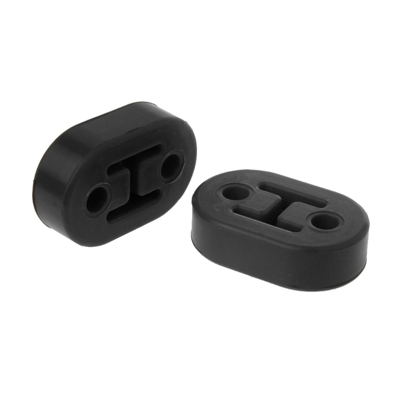 2x Heavy Duty Exhaust Hanger Bushing Support 2 Holes Bracket Rubber Mount