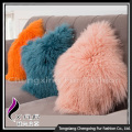 New Design Large Sofa Mongolian Lamb Fur Cushions