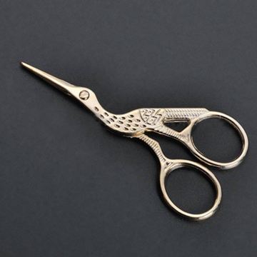 New Stainless Steel Scissors Retro Crane Shape Stork Embroidery Sewing Tools Measures Craft Shears CrossStitch Scissors QP2