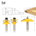 3 Bit Raised Panel Cabinet Door Router Bit Set- Bevel-1/2" Shank 12mm shankWoodworking cutter Tenon Cutter for Woodworking Tools