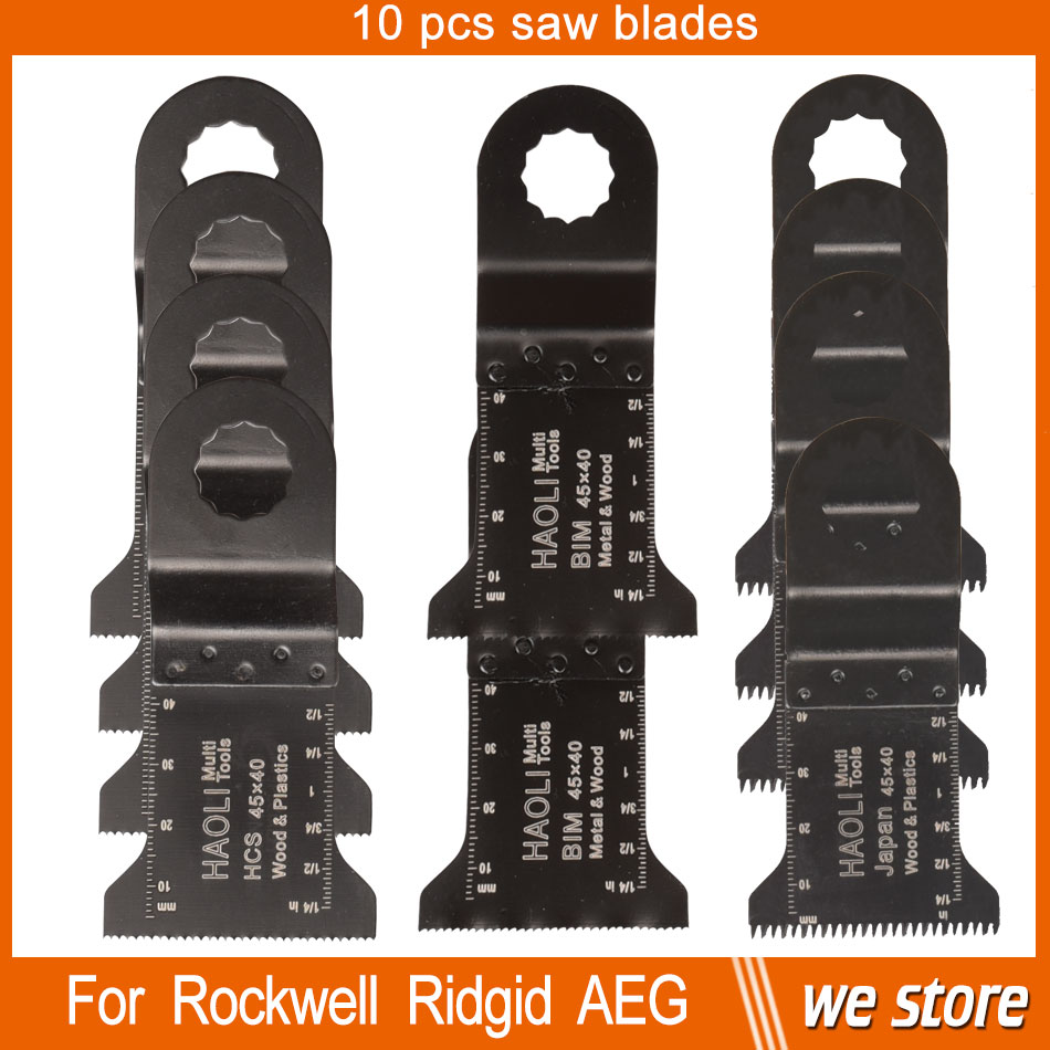 10 Pcs Oscillating Multi Tool Saw Blades Accessories for Rigid AEG Worx Multimaster Power Tool,Metal Cutting,Fein Supercut