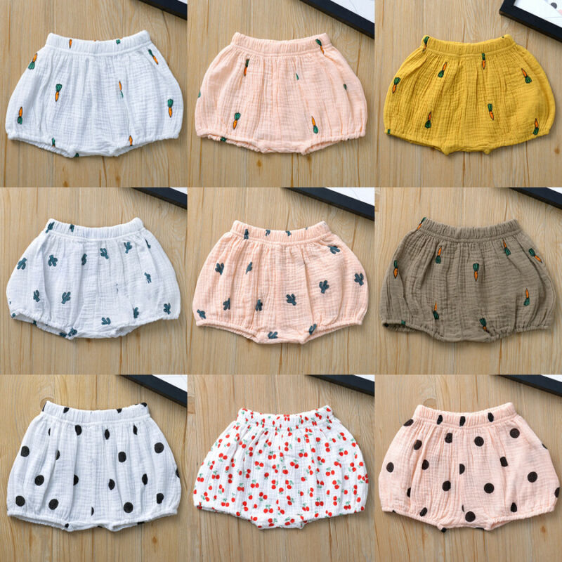 Citgeett Summer 0-3T Newborn Baby Boy Girl Kids Pants Shorts Bottoms PP Linen Bloomer Shorts Panties