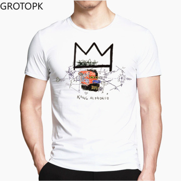 Jean-Michel Basquiat T-shirt with Funny Print for Men Unisex Summer Casual Harajuku T-shirt Short Sleeve T Shirt Men T Shirt