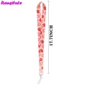 Ransitute Fruit Series Strawberry Lanyard Key ID Card Mobile Phone Strap USB Badge Holder DIY Neckband Decorative Lanyard R637