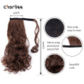 Long Wavy Synthetic Ponytail Synthetic Clip in Drawstring Ponytail Hairpieces for Women Hair Extension High Temperature Fiber