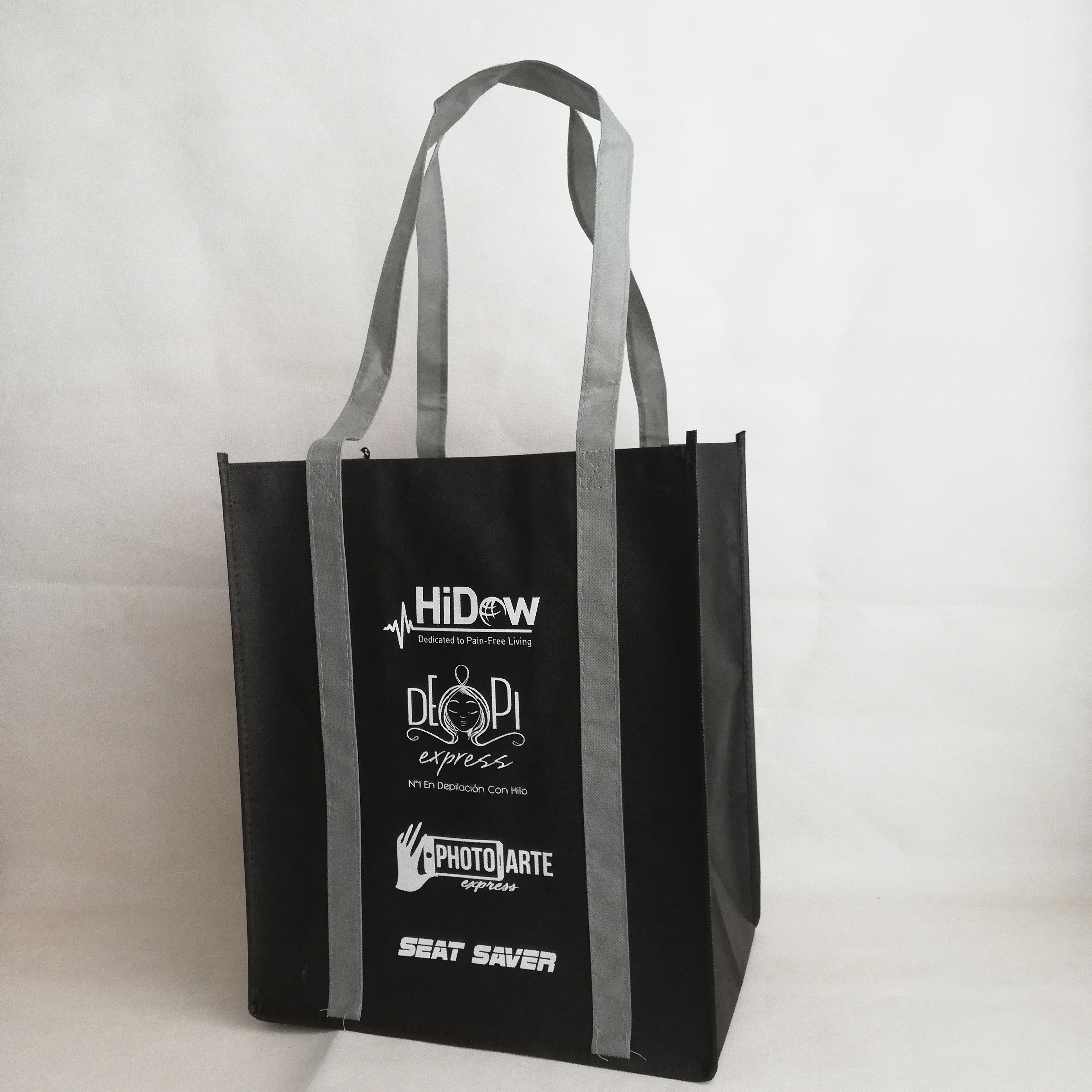 500pcs/lot Custom Personalized Your Logo Printed Shopping Tote Bag Wholesales Promotional Reusable Grocery Bag for New Store