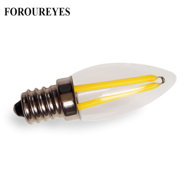 10PCS E12 LED Lamp 220V 110V 1.5W Filament COB Bulb refrigerator Light Candelabra Base Chandelier replace Halogen lighting