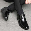 2020 shoes genuine Leather man shoe lace up loafers breathable oxfords Fringe Formal dress Retro Mans footwear Elevator Shoes