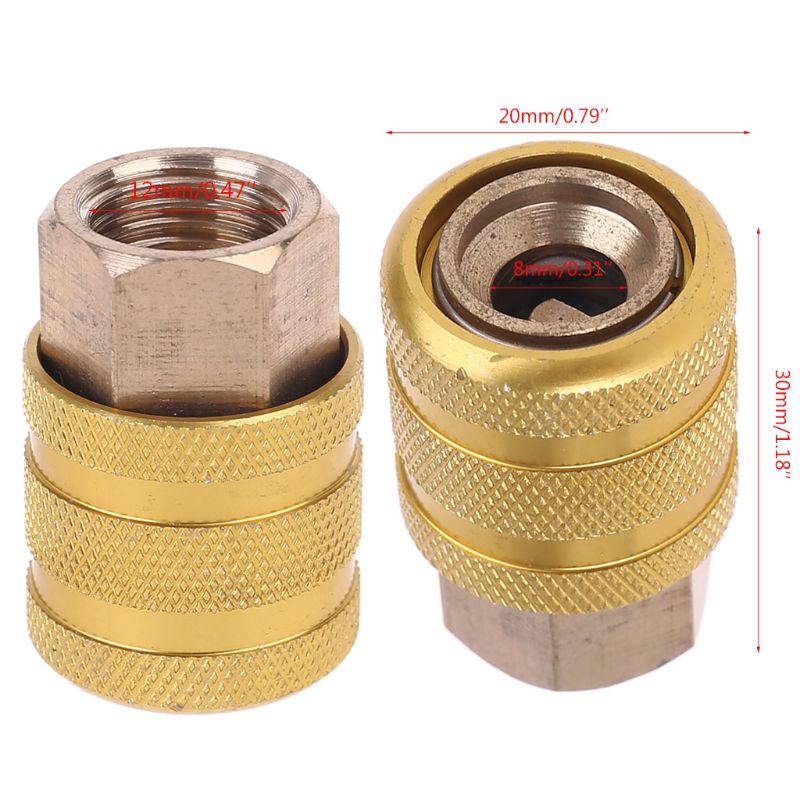 Solid Brass Hardware 1/4" NPT Coupler Female Copper Thickened Inflatable Joint Quick Connect Vehicle Car Accessories