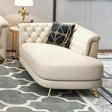Italian Light Luxury Leather Art Villa Couch