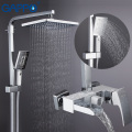 GAPPO shower System bathroom massage showers wall mounted shower heads chrome polished rainfall bath mixer rain shower sets