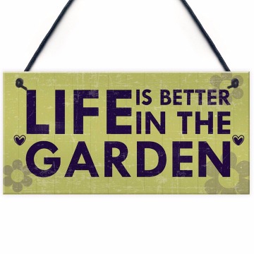 Meijiafei Outdoor Garden Sign SummerHouse Garden Shed Plaque Gardening Gift For Mum Nan