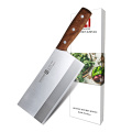SHUOOGE 8 inch Stainless Steel Cleaver Butcher Knife Pro Kitchen Knife Wood Handle Chopping Knife Kitchen Cooking Chef Knife