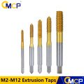 CMCP Extrusion Taps M2-M12 Fluteless Forming Machine Taps TiN Coating Metric Screw Thread Tap Drill Metal Threading Tools