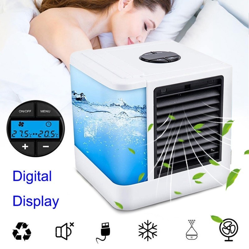 Mini Air Conditioner Air Cooler Portable Air Conditioning Device Humidifier 7 Colors Light Desktop Air Cooling Fan Dropshipping