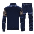 New Men's Shield Men's Long Sleeve Sports Suit Hooded Zipper Sweater Stand Collar Coat