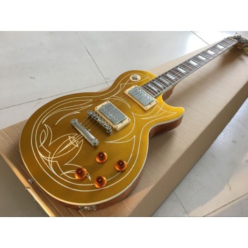 Top quality gold top electric guitar,Standard guitarra, Rosewood fingerboard gitaar.Mahogany body.musical instruments.