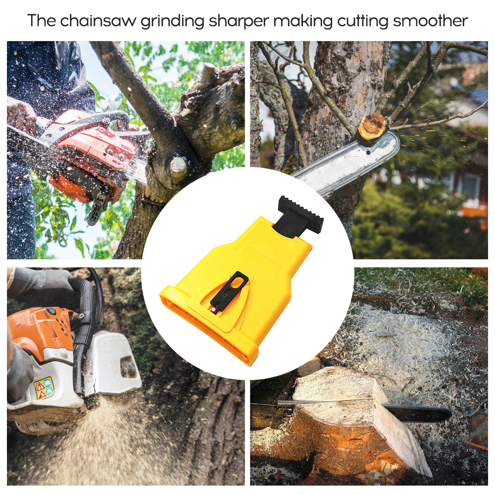 Chainsaw Teeth Sharpener Sharpens Saw Chain Sharpening Tool System Abrasive Tools Fast-Sharpening Stone Grinder Tools Yellow