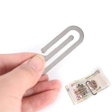 Metal Multi-Function Men Money Clips Paper Clip Holder Folder Credit Card Portfolio Money Holder Silver Stainless Steel Clip