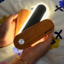 Smart Rechargeable Portable Wooden Table Lamp Handful Size