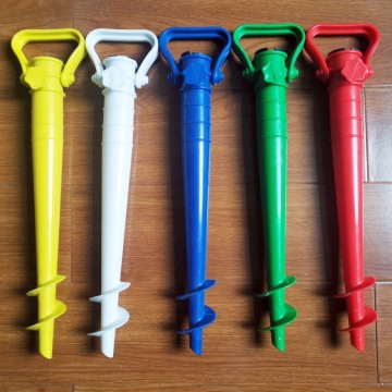 Beach Umbrella Windproof Fixed Ground Nail Outdoor Garden Supplies Shade Accessories Random Color