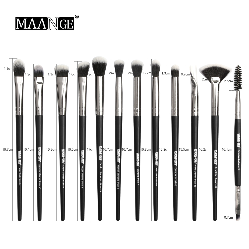 MAANGE Pro 3/5/12 PCS Makeup Brushes Set Eye Shadow Blending Eyeliner Eyelash Eyebrow Blush Make Up Brush Tools Kit Maquiagem