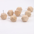 10 pcs/Pack Wood Japanese Creative Decorative Drawing Cork Board Pins Broches Pushpin Japanese Bedside Tables Thumbtack Nails