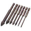 Mirror Marble Drill Saw 1pcs 3-12mm Carbide Hex Shank Hole Saw Drill Bit For Glass Ceramic Tile Hole Carpenter Woodworking Tools