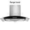 220V Range Hood Top Suction 150-200W Remove Oily Smoke Environmental Protection Tempered Glass Home Kitchen Lampblack Machine