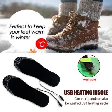 Can Cut USB Electric Heating Insole Infrared Carbon Fiber Heating Insoles Outdoor Sports Ski Hiking Bicycle Heated Shoes Insoles