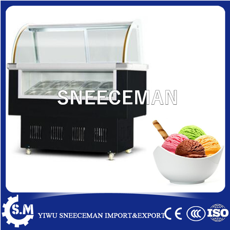 italian gelato ice cream dipping cabinets/ used ice cream showcase freezers