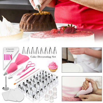 New 83 Pcs/lot Cake Tools Decorating Kit Supplies Set Tools DIY Piping Tips Pastry Icing Bags Nozzles Different Shapes Cake Tool