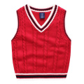 3-8 Years Boys Sweater Autumn Winter Boy Knit Vest Thick Children Sleeveless Sweater Waistcoat Kids V-neck Warm Pullover Sweater