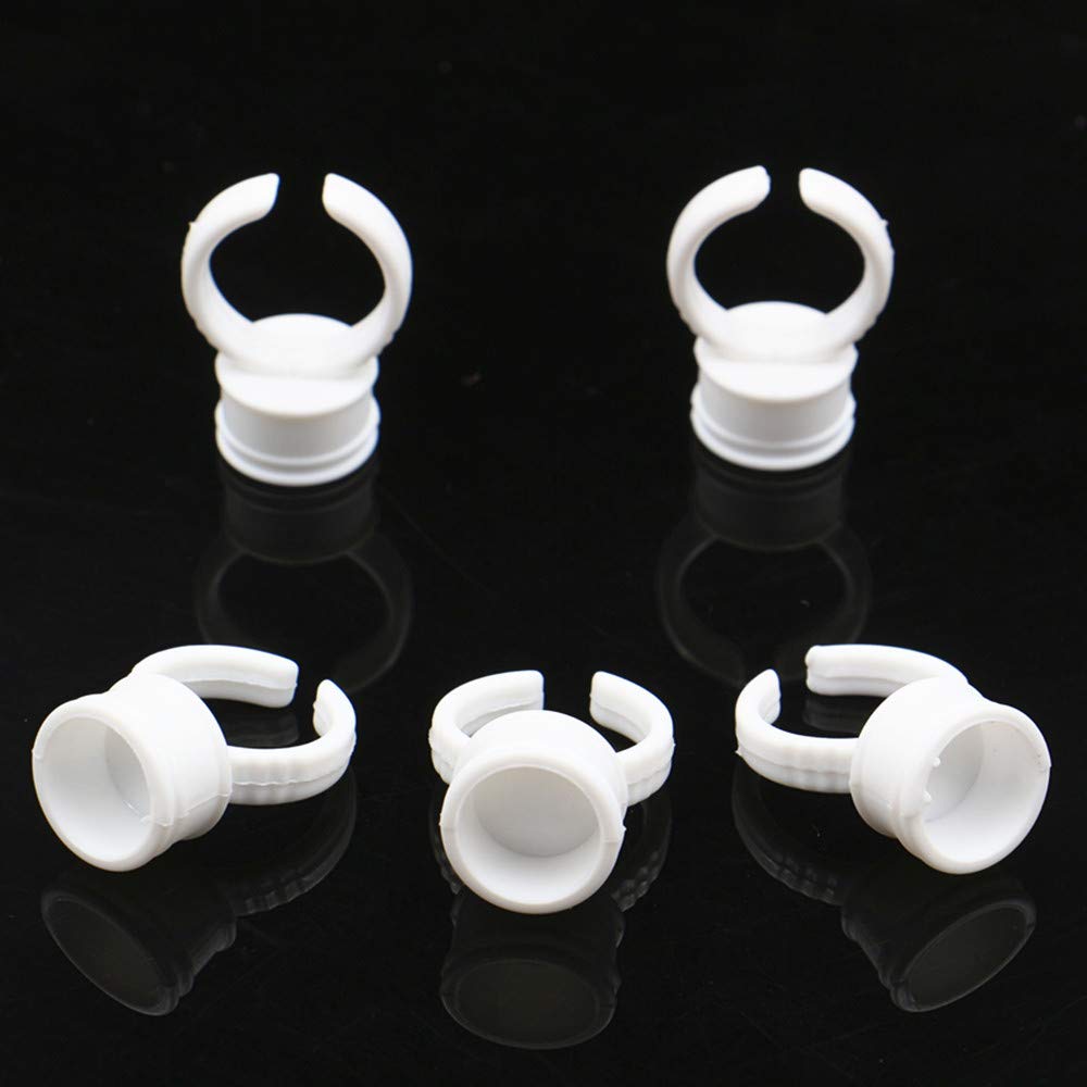 300PCS Disposable Tattoo Rings Cups Medium Makeup Rings Tattoo Glue Holder Tattoo Ink Ring Adhesive Makeup tattoo supplier