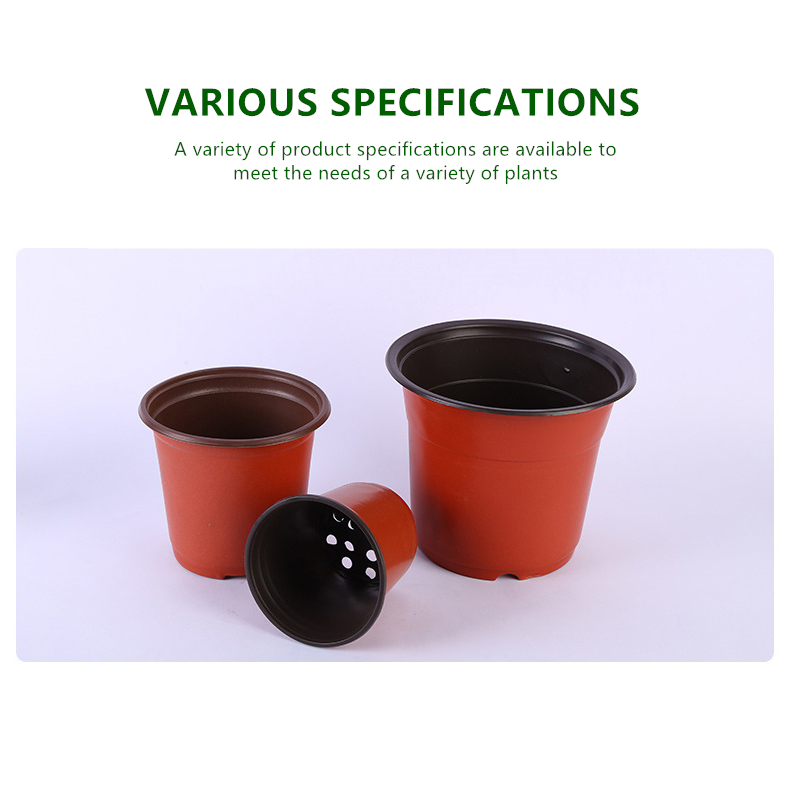 50pcs two-color nursery pot plastic pp simple flower pot creative wholesale small flower pot plant nursery gardening supplies