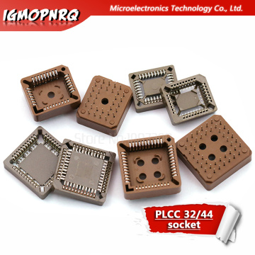 10PCS PLCC IC socket PLCC32 PLCC44 SMD DIP PLCC Socket adapter