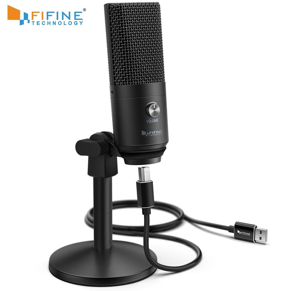 FIFINE USB Microphone for Mac/ pc Windows,Vocal Mic for Multipurpose,Optimized for Recording,Voice Overs,for YouTube Skype-K670B