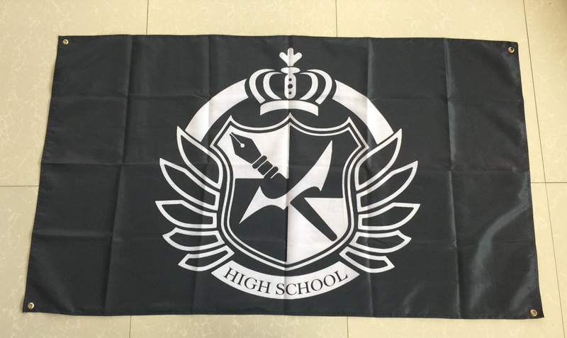 90x150CM Anime Danganronpa High School Banner Flag Home Dacron Cosplay Accessory KTV Party Decor