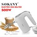 5 Speeds Electric Food Mixer Hand Blender 500W Power Dough Blender Egg Beater Food Processor Kitchen Manual Cooking Tools