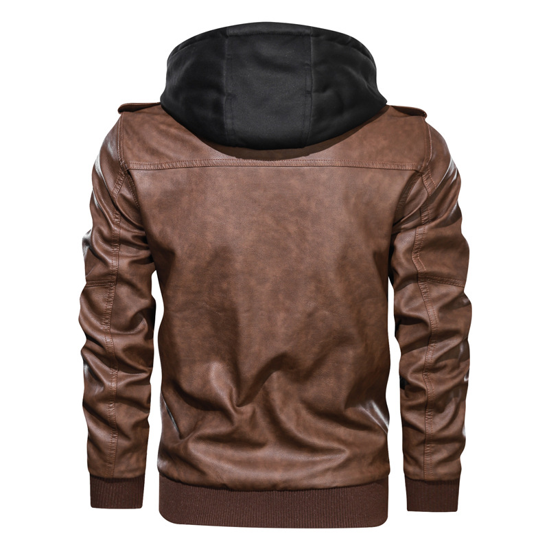 Men's Leather Jacket Winter Autumn Mens Motorcycle PU Coat Warm Fashion Slim Outwear Male Brand Clothing Euro size Dropshipping