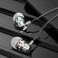 Silver earphone