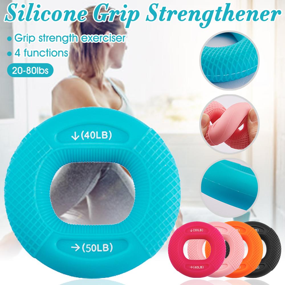 Strength Hand Grip Ring Portable Silicone Expander Two Strengths in One for Adults and Kids Fitness Exercise Equipment