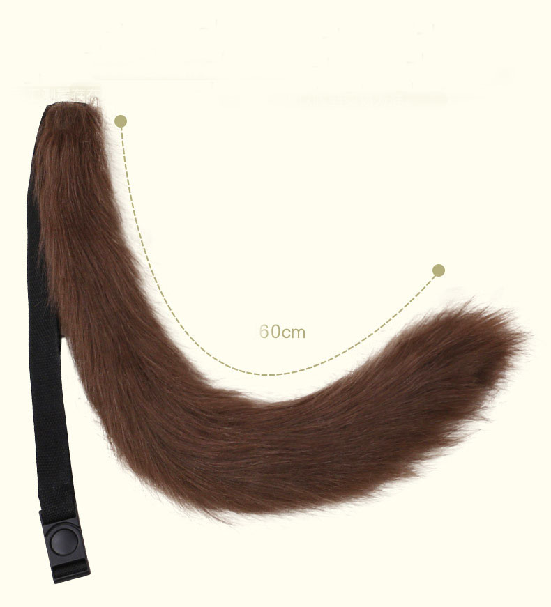 Cute Halloween Animal Tail Anime Fox Tails Maid Cosplay Costume Props Role Play Birthday Party Christmas