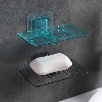 Hot Single Layers Soap Box Tools Bathroom Accessories Soap Dish Suction Holder Storage Basket Soap Box Stand Cup Soap Rack