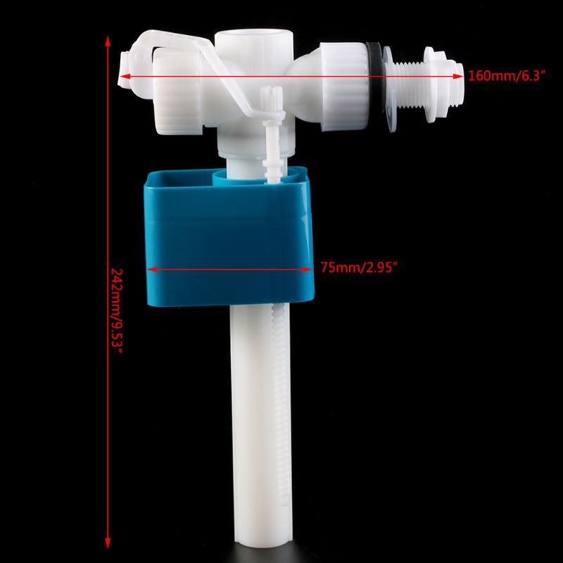 Water Inlet Valve 1/2" Connect for Toilet Tank Cistern Brass Shank Single Float